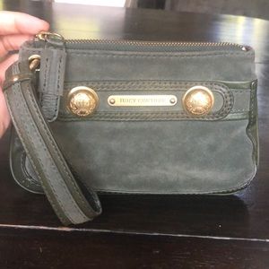 Juicy Couture Suede/Leather Wristlet clutch